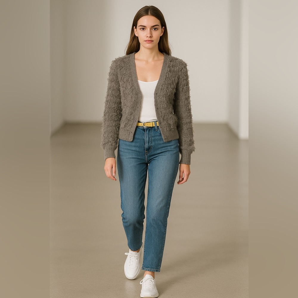 Unique Gray Cardigan - Micro Giovannini